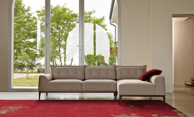 Hoekbank L-vorm Bank Luxe Meubels Bank Grijs Ontwerp Woonkamer Meubels Italiaans