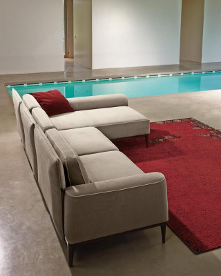 Hoekbank L-vorm Bank Luxe Meubels Bank Grijs Ontwerp Woonkamer Meubels Italiaans