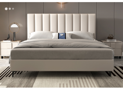 Ontwerp Houten Leren Bedden 180x200cm Meubels Slaapkamer Hotelbedden