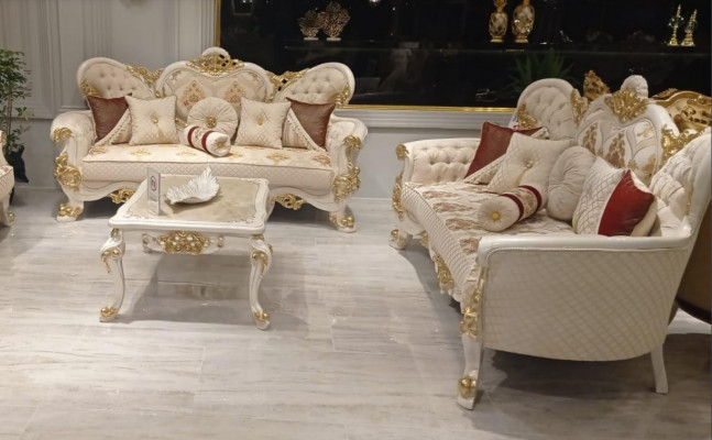 Driepersoons bankstel 3+3 zitsbank bankbank banken fauteuils zit stof bekleding 2-delig