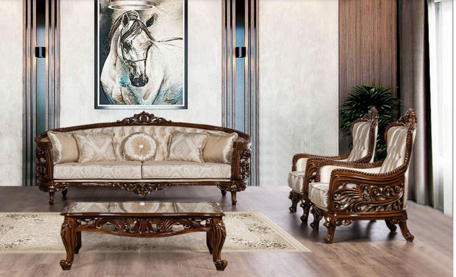 Set groep bankstel 3+1+1 zitsbank fauteuil banken stof woonkamer 3-delig