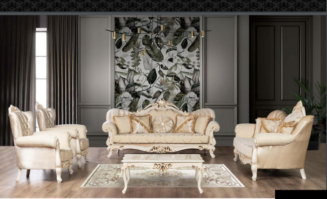 Luxe bankstel 3+1+1+1 zits salontafel bank fauteuil banken zitplaatsen Nieuwe set 5-delig
