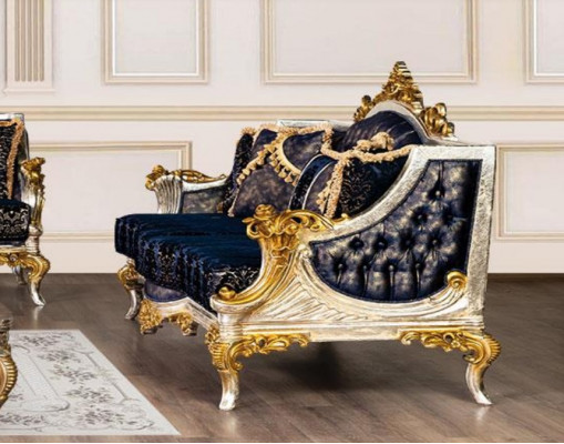 Groep Set Bankstel 3+1+1 Zitsbank 3 stuks Meubels Banken Fauteuils Luxe Zitting Barok