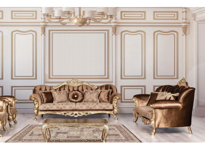 Sofagroep 3+3 zits luxe suite bank bankstellen set barok woonkamer