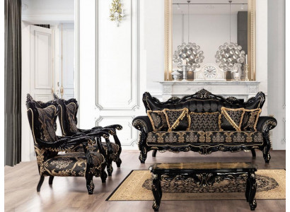 Bankstel 3+1+1 zitsbank fauteuil bankstellen luxe set stof woonkamer meubilair