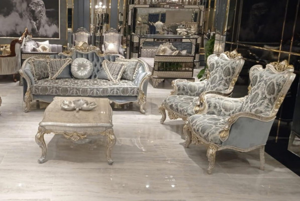 Bankstel 3+1+1 zits luxe bank fauteuil stof set woonkamer