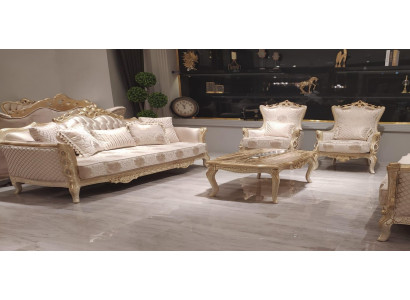 Bank Fauteuil Bankstellen Bankstel 3+1+1 Zits Set Luxe Barok Woonkamer Nieuw