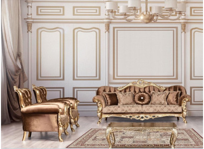 Bankstel 3+1+1 zits Luxe bankstel Banken Fauteuil Set Barok woonkamer