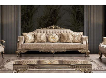 Driepersoons bank 3-zits bank Bankstellen Stof Barok Rococo Bank Ontwerp woonkamer