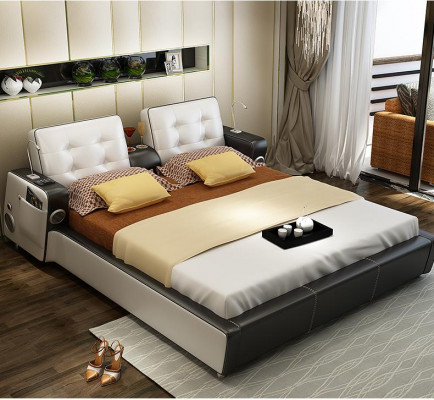 Bed Muzieksysteem USB Bedden Multifunctioneel Luxe Meubels Slaapkamer