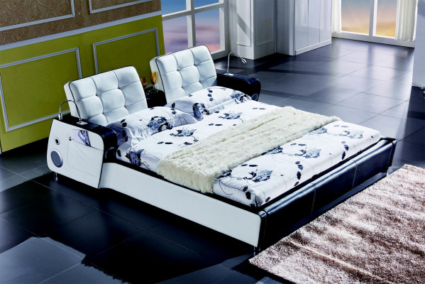 Bed Muzieksysteem USB Bedden Multifunctioneel Luxe Meubels Slaapkamer