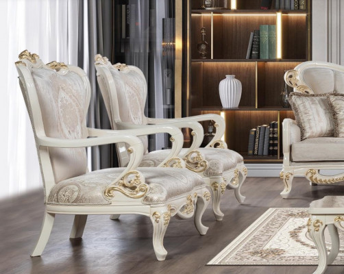 Ohrensessel Stoel Ontwerp Bekleding Barok Bank Bank Textiel Stoel Woonkamer Stijl
