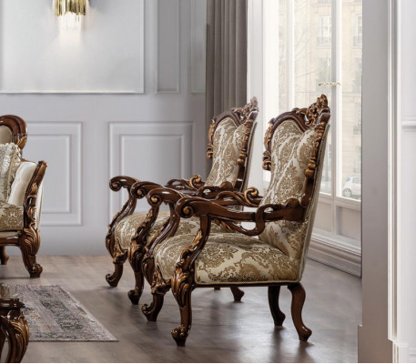 Fauteuil barok bank bank sofa ontspan stof lounge textiel stoel luxe stoel polyester