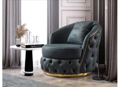 Fauteuil Chesterfield Zit Barok Rococo Design Modern Woonkamer Bekleding Troon