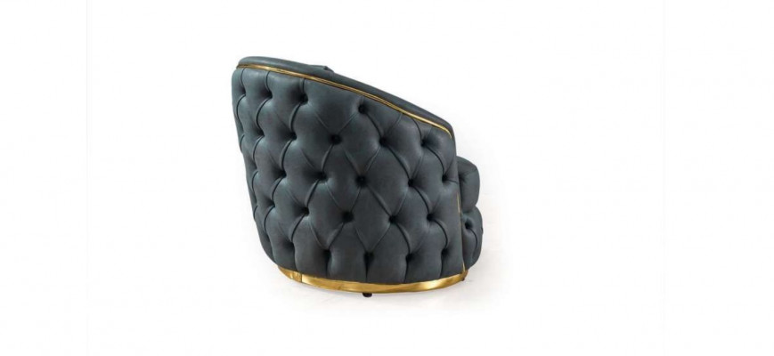 Fauteuil Chesterfield Zit Barok Rococo Design Modern Woonkamer Bekleding Troon