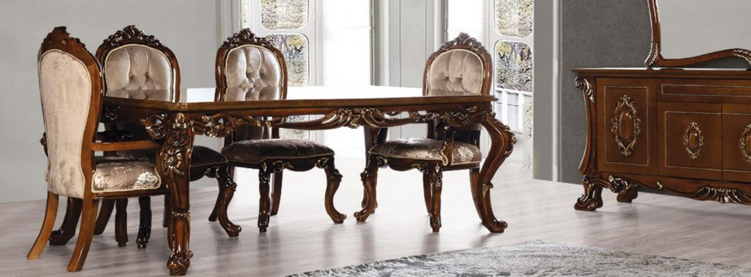 Eetkamerstoel Stoel Meubels Hout Luxe Eetkamer Eet Stof Stijl Barok Stoelen