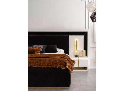 Witte nachtkastje Luxe bijzettafel Slaapkamermeubels Plank Modern