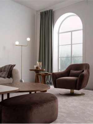Bruine luxe loungestoel Modern design Gestoffeerd meubilair Woonkamer