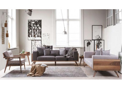Moderne bankstel 3+3+1 zits woonkamer inrichting houten frame