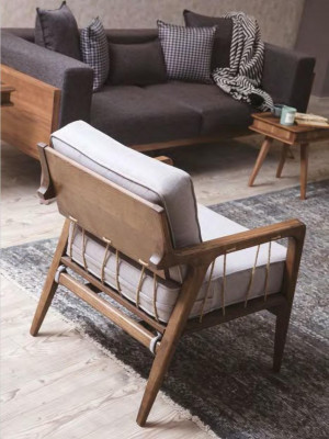 Moderne bankstel 3+3+1 zits woonkamer inrichting houten frame