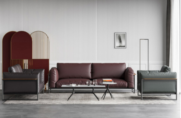 Sofaset 3-delig Italië meubel woonlandschap banken banken bekleding