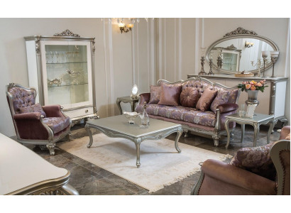 Sofa set 3+2+1 zits salontafel bijzettafel fauteuil set 6 delen. Barok