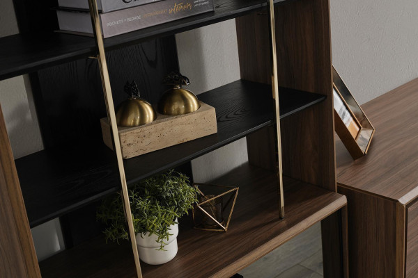 Woonkamer wandmeubel tv-standaard vitrine boekenkast houten meubels modern