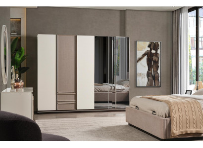 Slaapkamer Set Bed 2x Nachtkastjes Kledingkast Luxe nieuw 4-delig