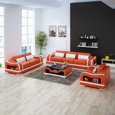 Leren bank bank woonlandschap 3+2+1 zits set modern ontwerp bankstel G8030D
