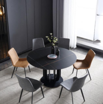 Luxe tafels Ronde tafel Ronde design Roestvrijstalen meubels Eetkamer Eettafels Nieuw