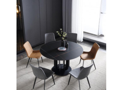 Luxe tafels Ronde tafel Ronde design Roestvrijstalen meubels Eetkamer Eettafels Nieuw