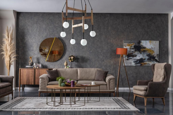 Luxe bankstel bankstel bankstellen fauteuils 3+1 zits stof modern design nieuw
