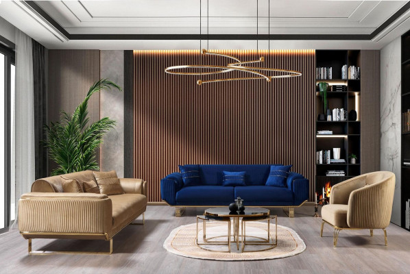 Bankstel Set 3+3+1 Zitplaatsen Moderne Bankstel Woonkamer Luxe Set Nieuw