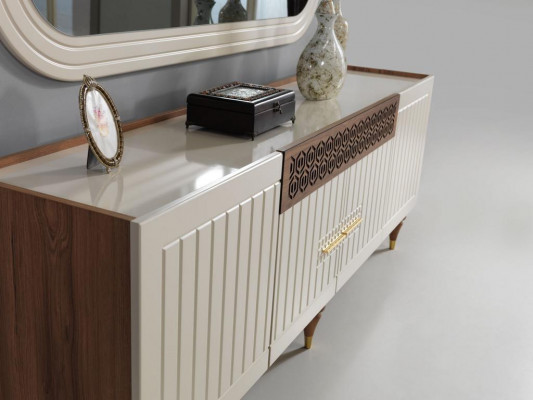 Compleet woonkamerset + eetkamerset tafel rek dressoir 6-delig.
