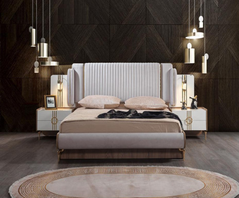 Slaapkamer set 5-delig Luxe bed Kledingkast Compleet set Nieuw