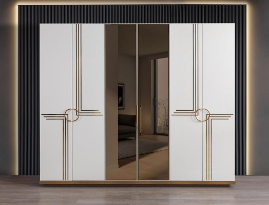 Slaapkamer set 5-delig Luxe bed Kledingkast Compleet set Nieuw
