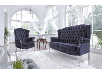 Klassieke Chesterfield bankstel 3+2+2 zits bank bankstel Stof Nieuw