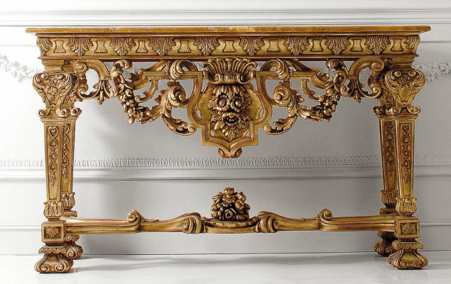 Console-tafel meubels hout console Italiaans interieur massief houten dressoir nieuw