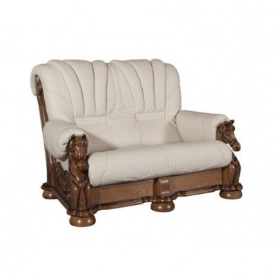 Klassieke bankstel bankstel bekledingsset bankstel leer hout 3+2+2 set