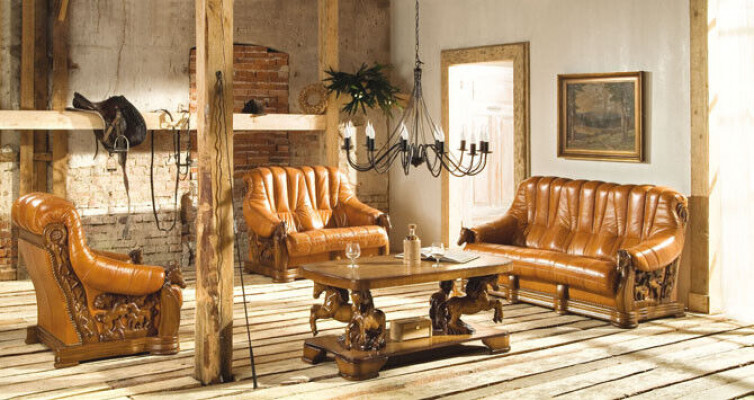 Woonkamer bankstel bank bekleding zetel decoratie bank leer hout 3+2+1 set  Woonkamer bankstel bank bekleding zetel decoratie bank leer hout 3+2+1 set
