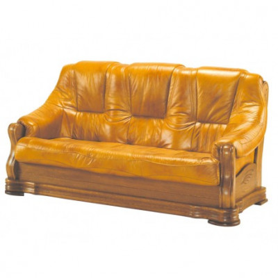 Woonkamer lederen houten meubelset 3+2+1 bank bank bekleding zitplaats