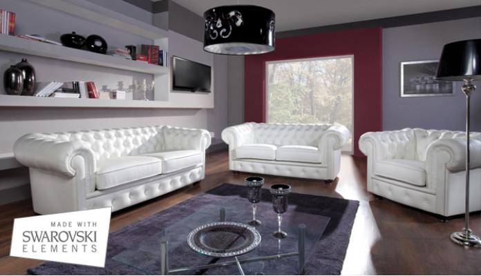 Bankstel Chesterfield 3+2 zitsbank Zitkussen Klassieke bankstellen