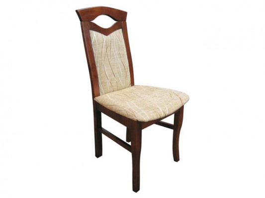 Eetkamerstoel set van 20 massief houten stoelen met stoffen bekleding voor de eetkamer.