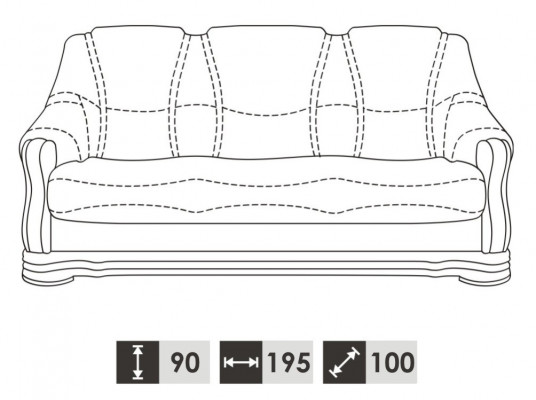 Sofagarnituur 3+2+1 zits Klassieke woonlandschap Sofa's Banken Bekleding Nieuw