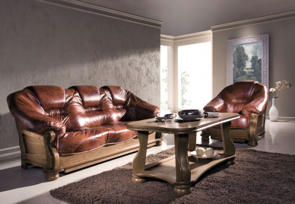 Sofa set 3+2 zits klassieke leren bankstellen banken gestoffeerd