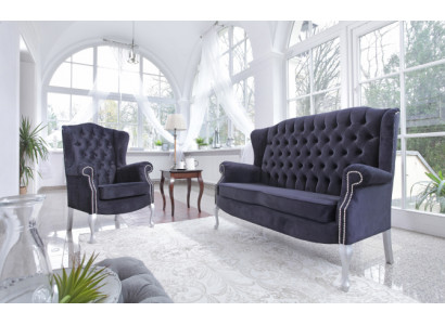 Klassieke Chesterfield driezitsbank bank gestoffeerde fluwelen bankstellen