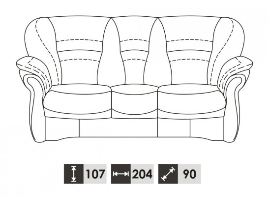 Bankstel 3-zits Designbanken bekledingbanken Lederen relax Decoratieve moderne zitplaatsen