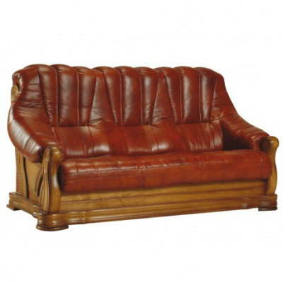 Sofa Driepersoons Bank Klassiek Nieuw Gestoffeerd 3-zits Leren Bankstellen
