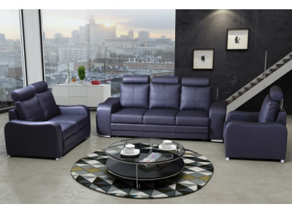 Ontwerpbank 3-zits Relaxbanken Beklede Moderne Driezitsbank 100% Volnerf leer