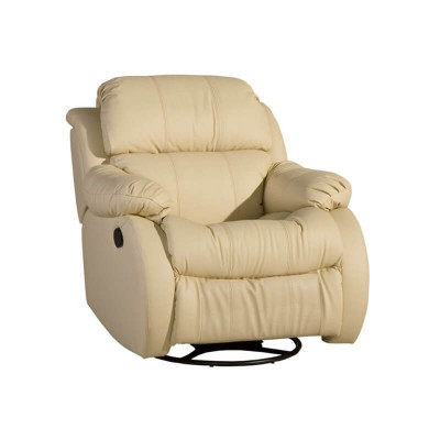 Fauteuil Echt Draai Beige Zit TV Lounge Club Fauteuil Meubels Bekleding Nieuw